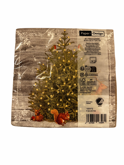 20 Christmas Paper Napkins - Christmas Tree