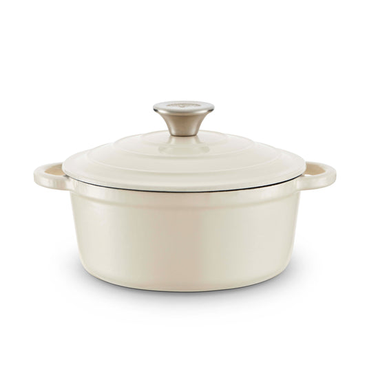 5056462324562 Babary & Oak 20cm Round Casserole Cast Iron Cream BO800250CRM