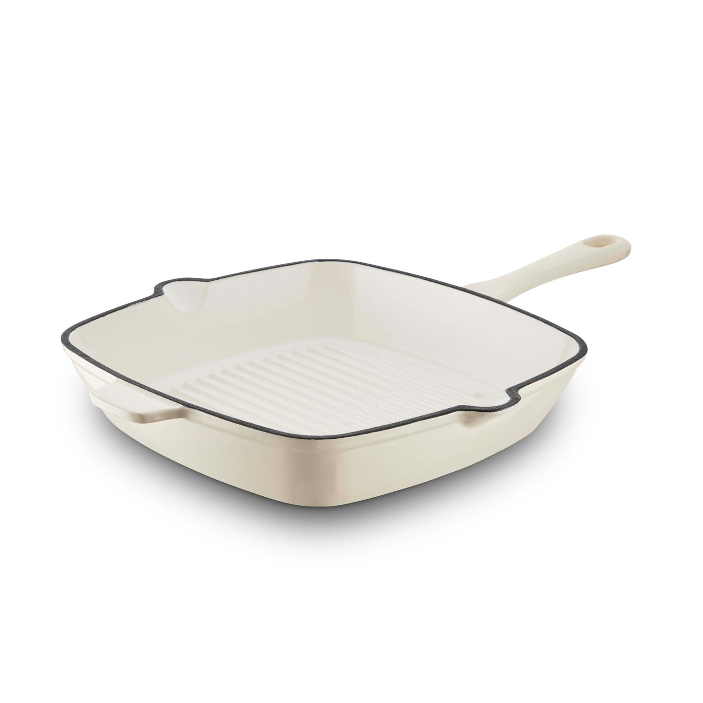 5056462324777 Babary & Oak 26cm Cast Iron Grill Pan Cream BO800256CRM