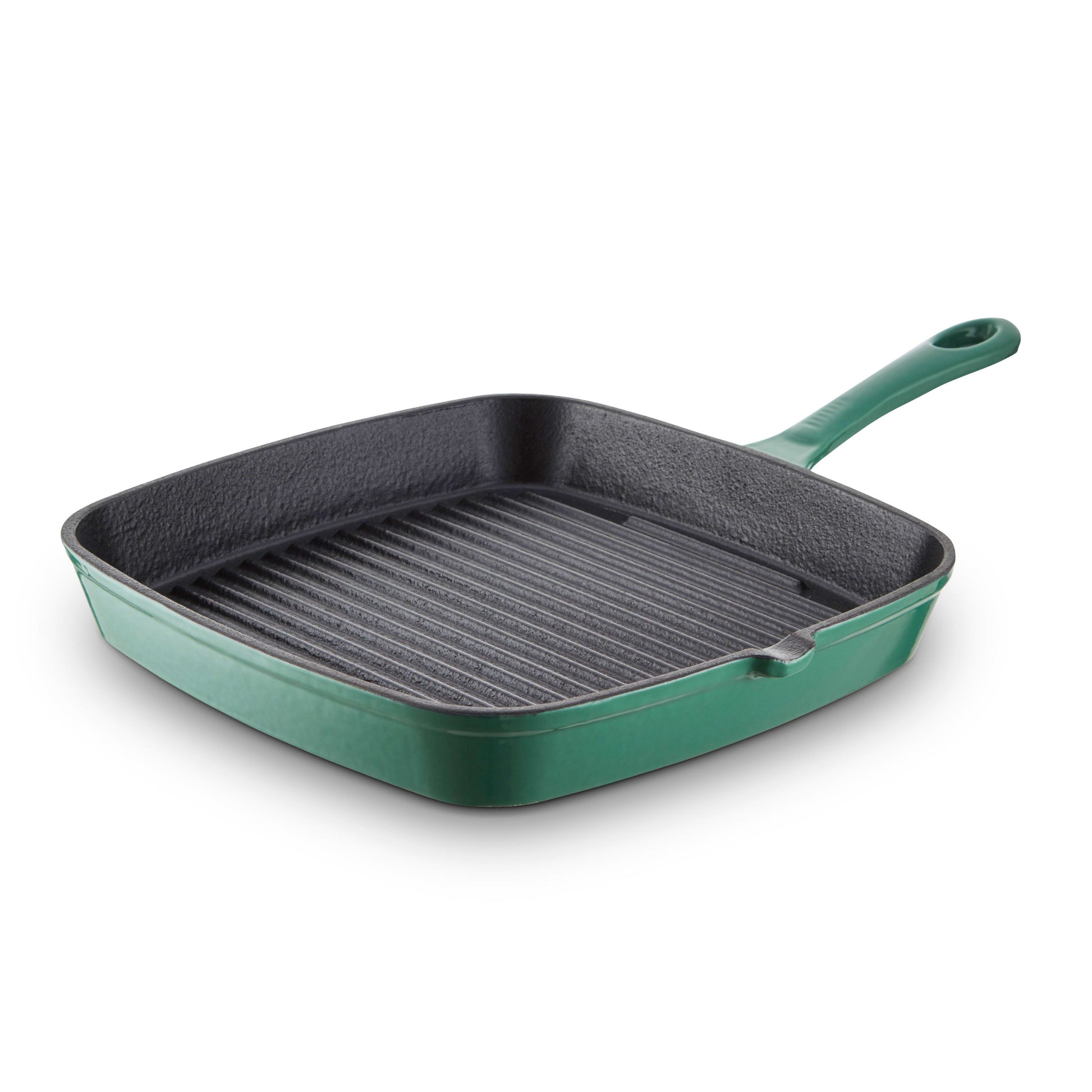 5056462324838 Babary & Oak 23cm Cast Iron Grill Pan Green BO800257GRN