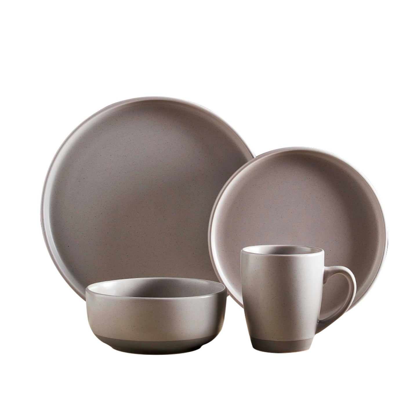 5056032990609 Babary & Oak Avena 16 Piece Dinnerware Set Fossil Grey BO867007GRY