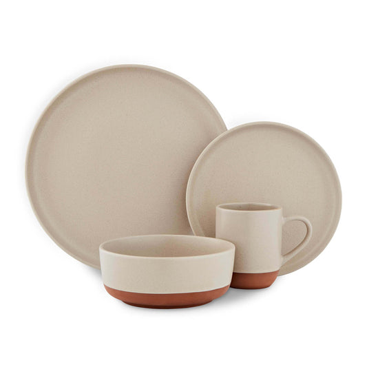 5056462311494 Babary & Oak Verona 16 Piece Dinnerware Set Stone BO867014STN