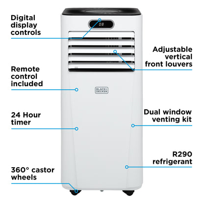 5056462351247 Black & Decker Portable 5000 BTU 3-in-1 Smart Air Conditioner White BXAC40023GB Brambles Cookshop 8