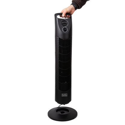 5056032960497 Black & Decker 30 Inch Tower Fan with 2 Hour Timer in Black BXFT50002GB Brambles Cookshop 11