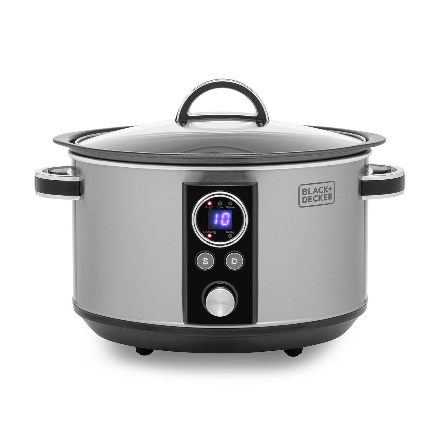 5056462310138 Black & Decker 3.5L S/S Digital Slow Cooker BXSC16044GB Brambles Cookshop 1