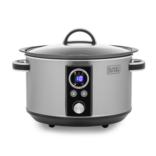 5056462310138 Black & Decker 3.5L S/S Digital Slow Cooker BXSC16044GB Brambles Cookshop 1