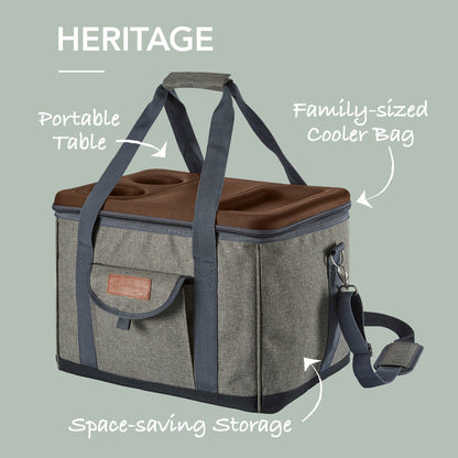 5056032993914 TOWER Heritage Foldable Picnic Cooler Bag CC879025 Brambles Cookshop 2