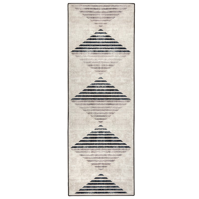 5026134621824 PT621824 Hug Rug Eco-Washable Chevron Charcoal 75X220