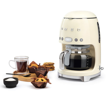 8017709280635 SMEG DCF02 Drip Coffee Machine Cream DCF02CRUK Brambles Cookshop 8