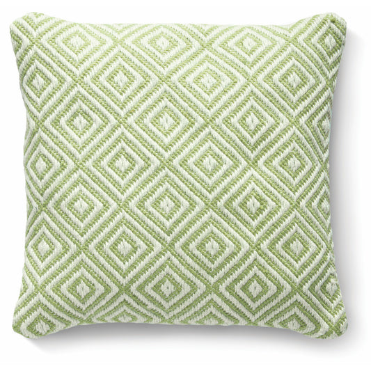 5026134540811 PT540811 Hug Rug Woven Diamond Cushion Green 45X45cm