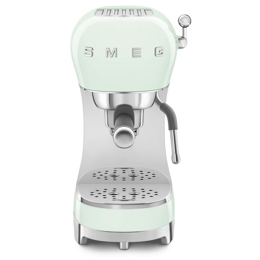 8017709332631 SMEG ECF02 Espresso Coffee Machine in Pastel Green ECF02PGUK Brambles Cookshop 1