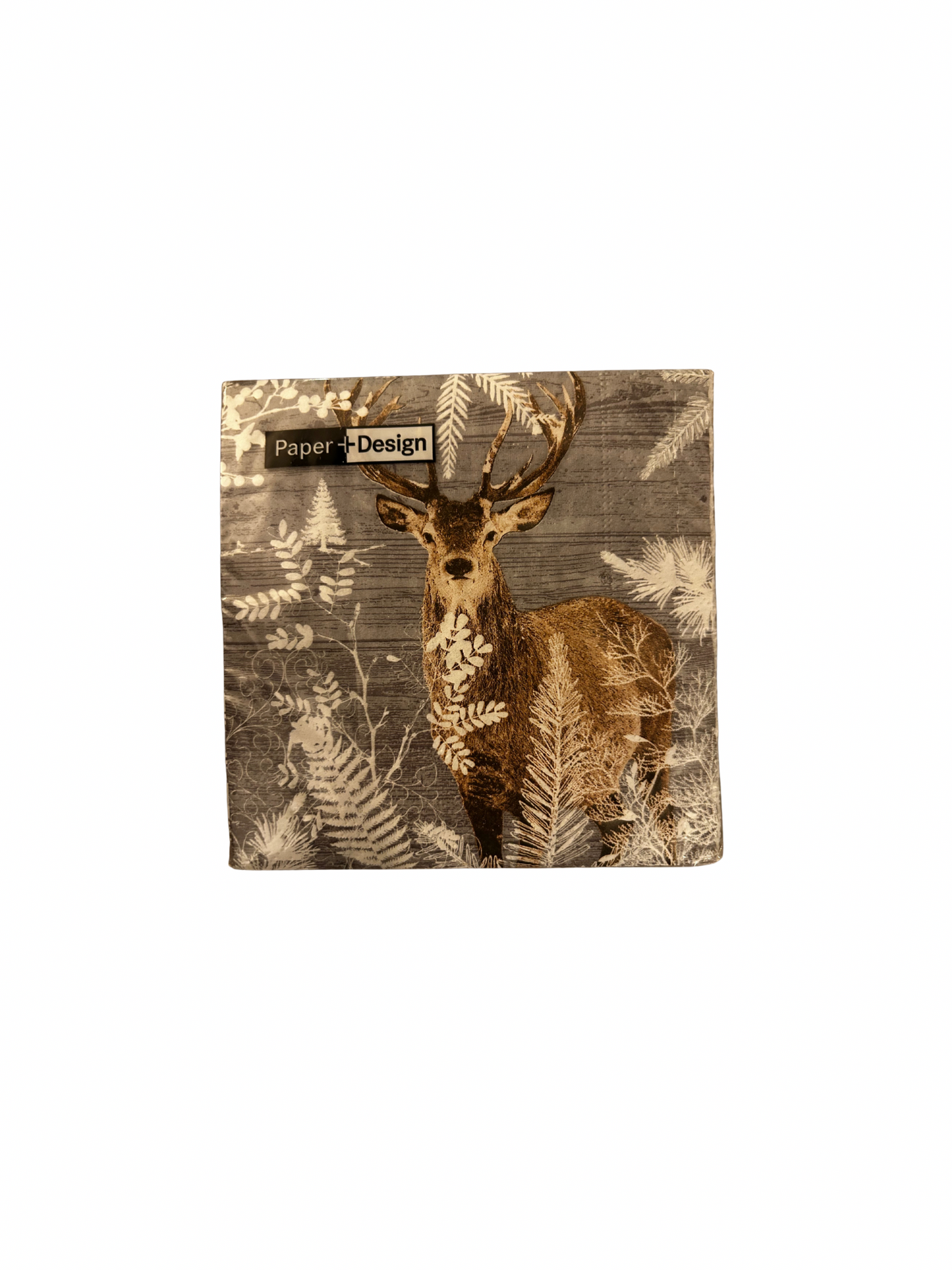 25 Christmas Paper Napkins  - Small - Stag