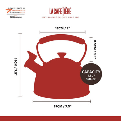 La Cafetiere Whistling Kettle, 1.6L, Latte