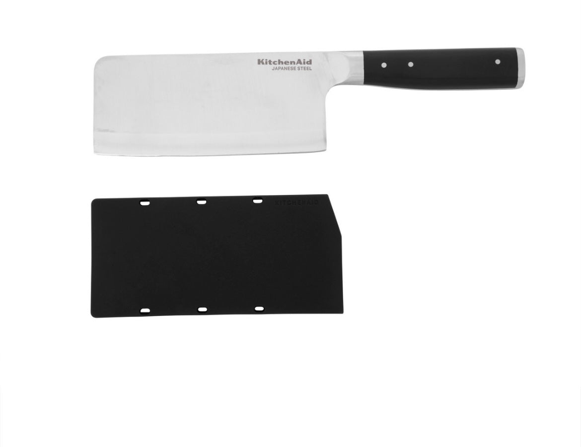 KitchenAid Gourmet 15cm / 6 Inch Meat and Vegetable Cleaver, Sharp High-Carbon Japanese Steel