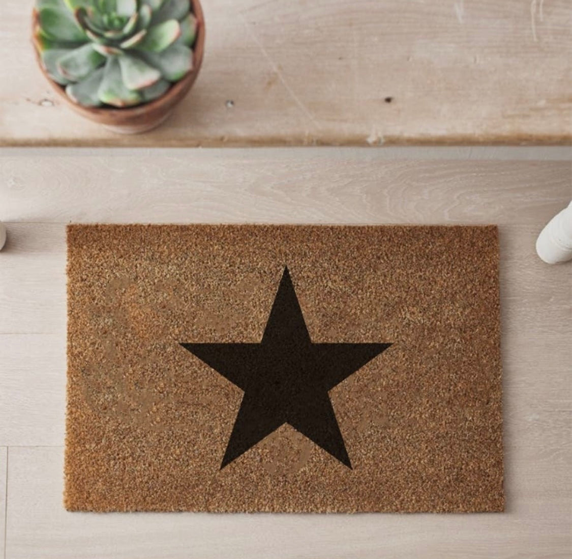 Portland 60cm Black Star Doormat