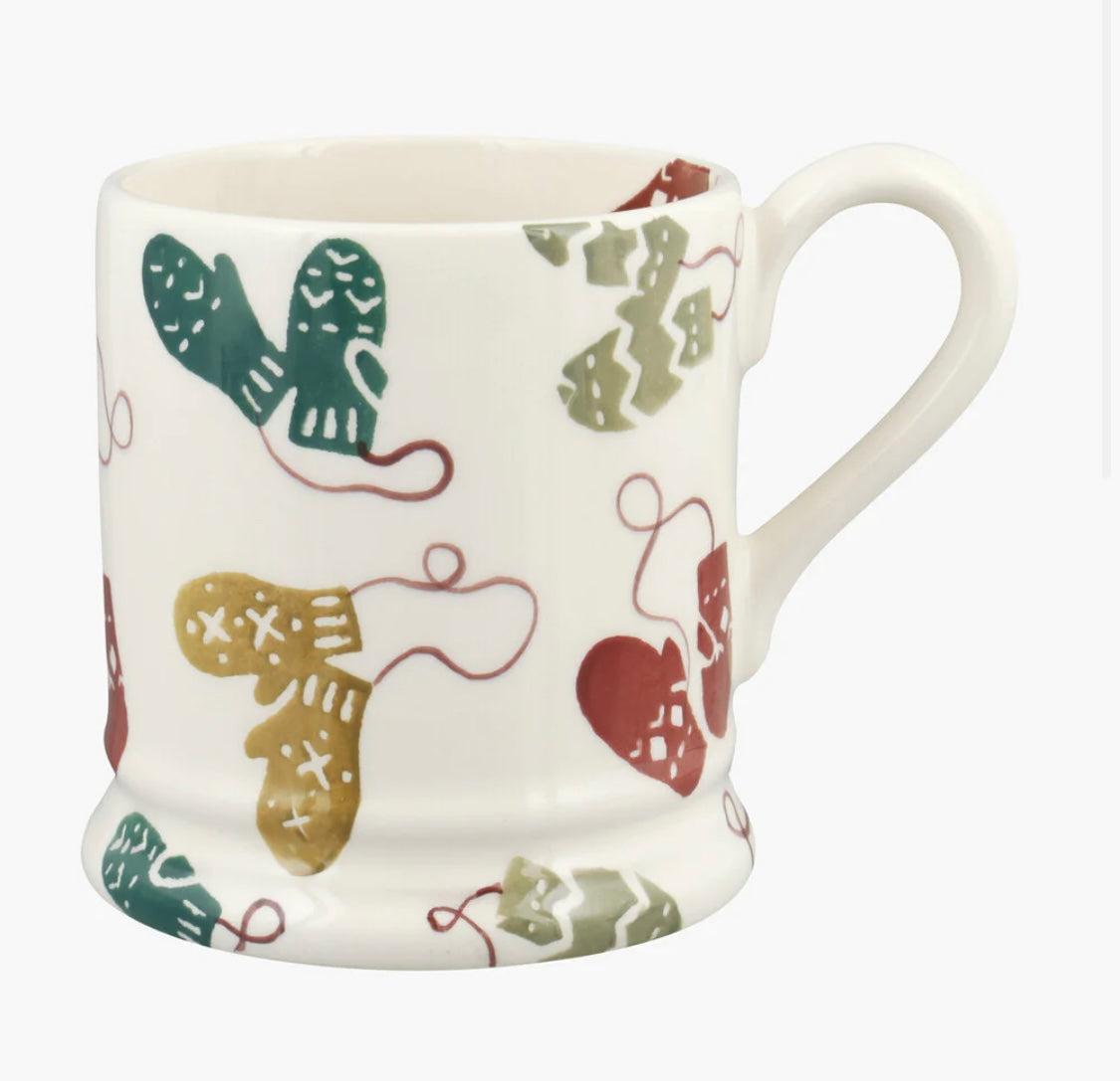 Emma Bridgewater Christmas Mittens Half Pint Mug