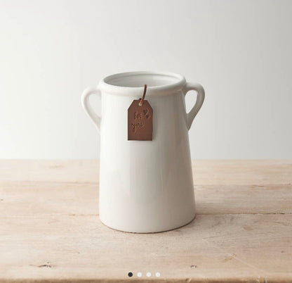 For You White Vase, 18cm