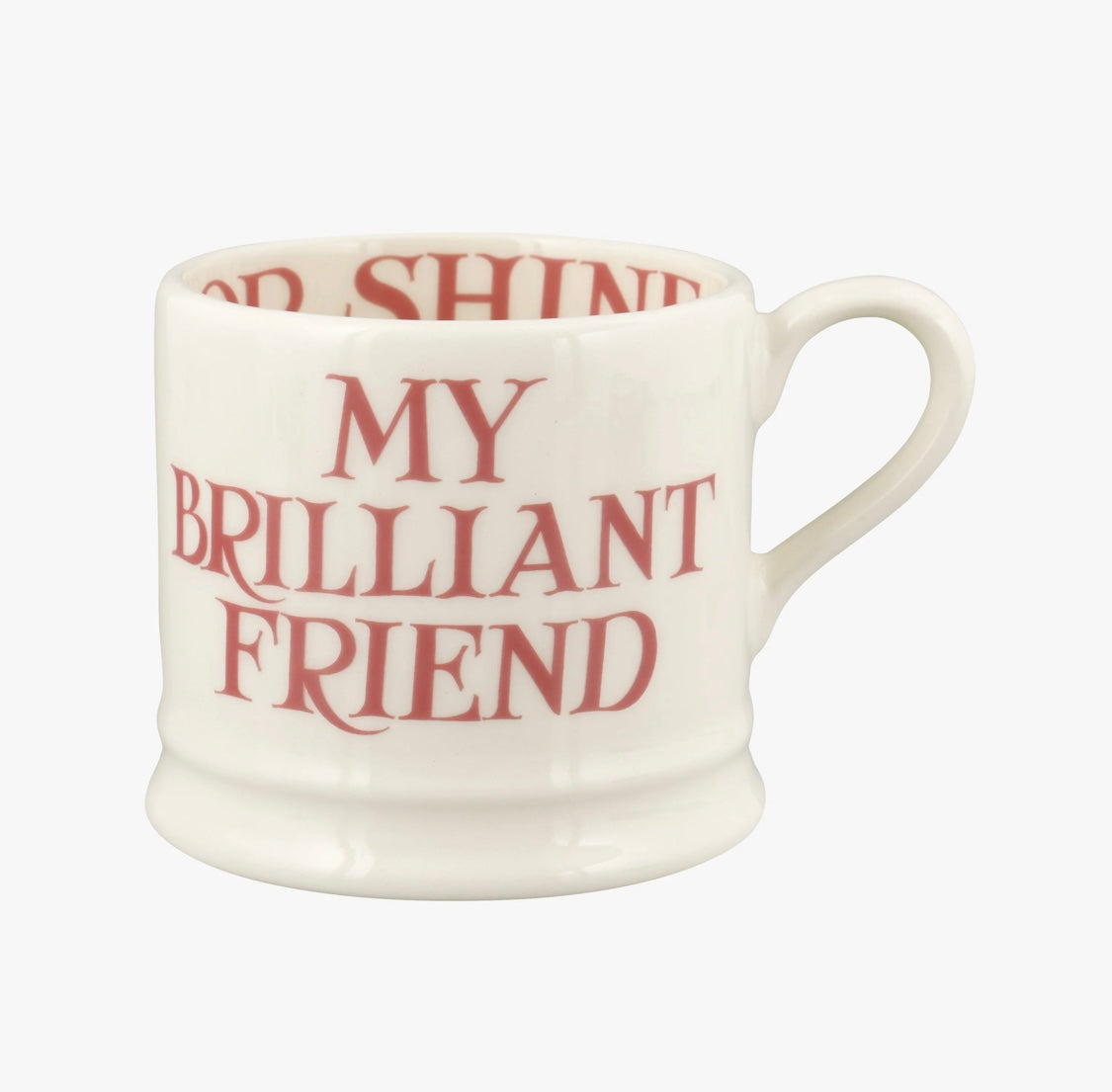 Emma Bridgewater Pink Toast My Brilliant Friend Small Mug 175ml