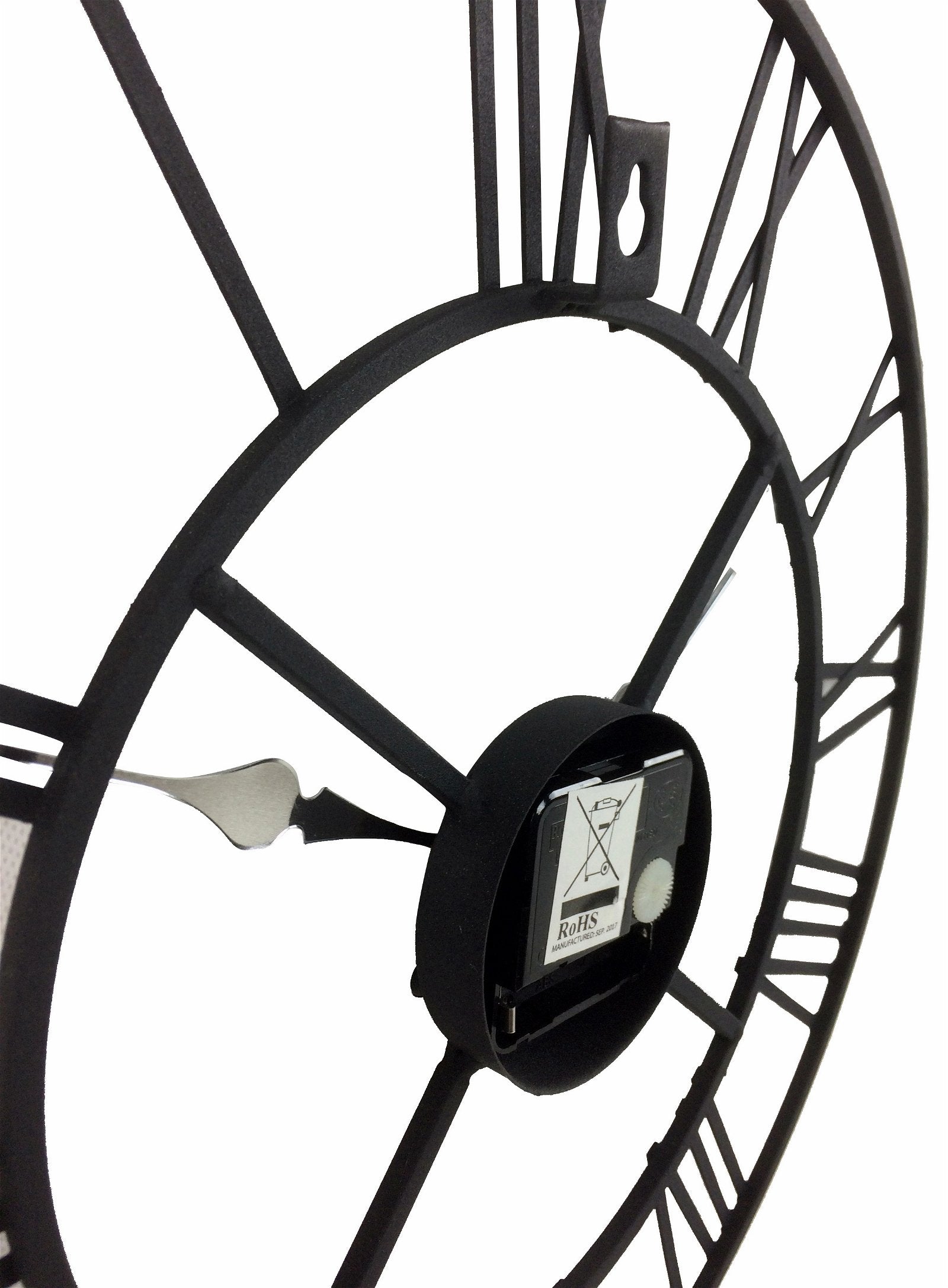 5024418665946 Geko Metal Wall Clock, Roman Numerals Black 40cm Diameter brambles cookshop 549