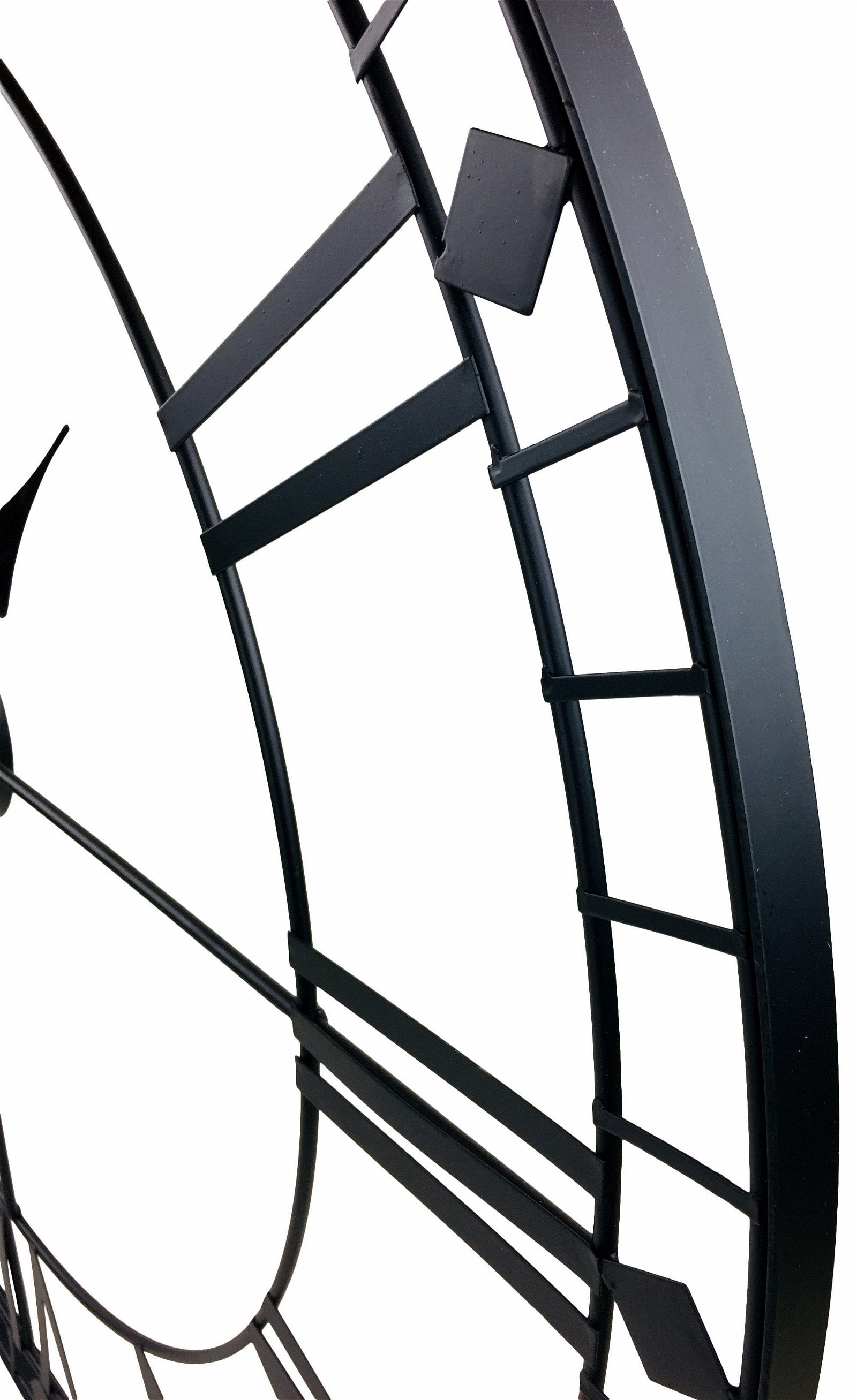 5024418788065 Geko Black Roman Numeral Minimalist Wall Clock 88cm brambles cookshop 92