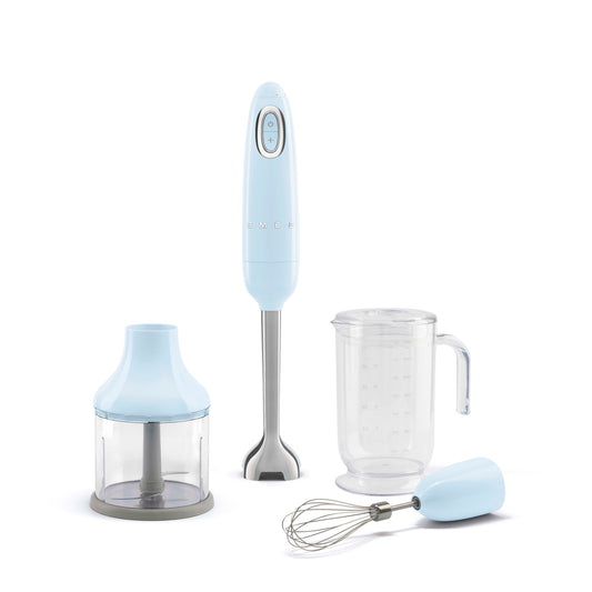 8017709343842 SMEG Hand Blender with Accessories Pastel Blue HBF03PBUK HBF03PBUK