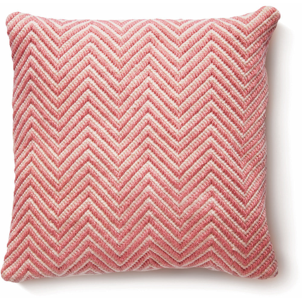 5026134561434 PT561434 Hug Rug Woven Herringbone Cushion Coral Pink 45X45cm