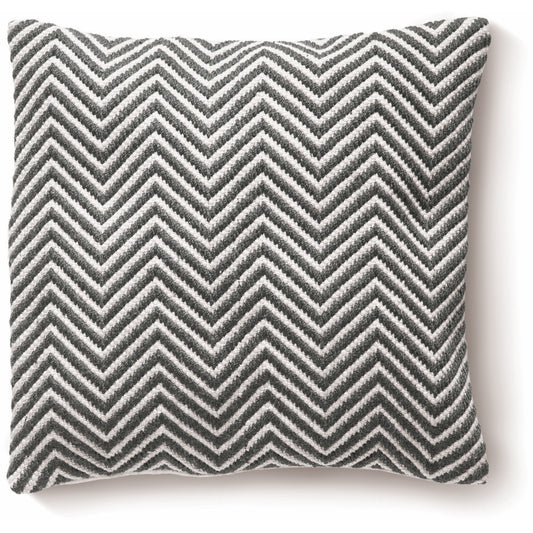 5026134562233 PT562233 Hug Rug Woven Herringbone Cushion Warm Grey 45X45cm