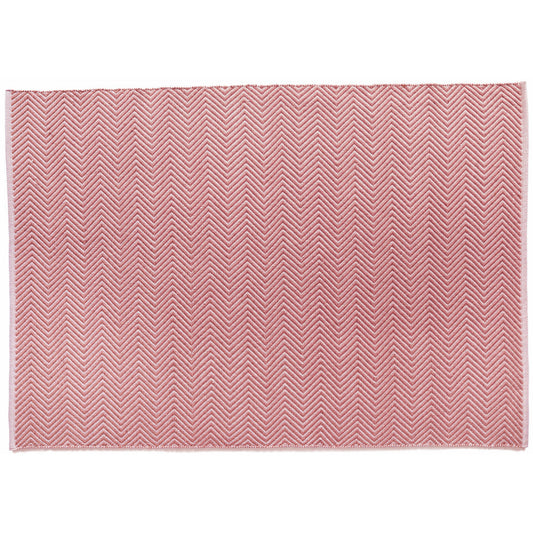 5026134561403 PT561403 Hug Rug Woven Herringbone Rug Coral Pink 120X170cm