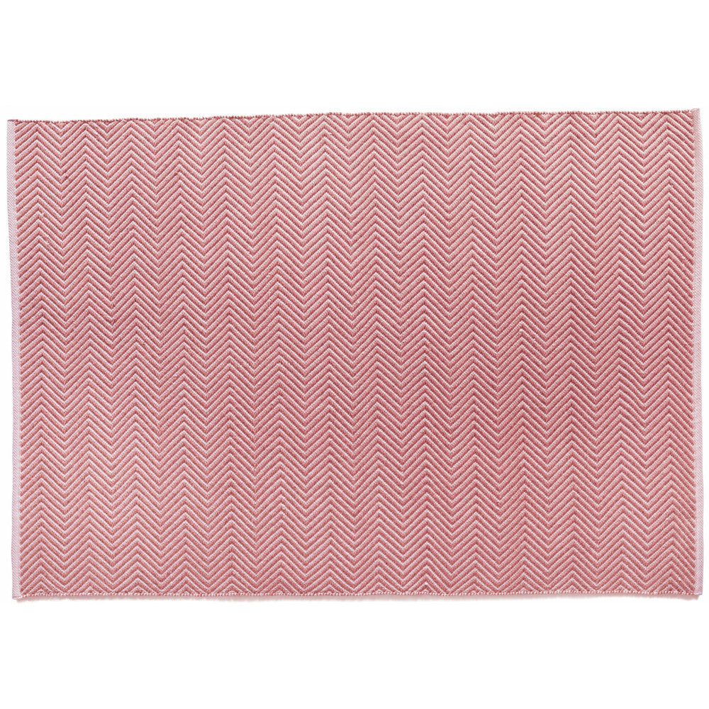 5026134561397 PT561397 Hug Rug Woven Herringbone Rug Coral Pink 80X150cm