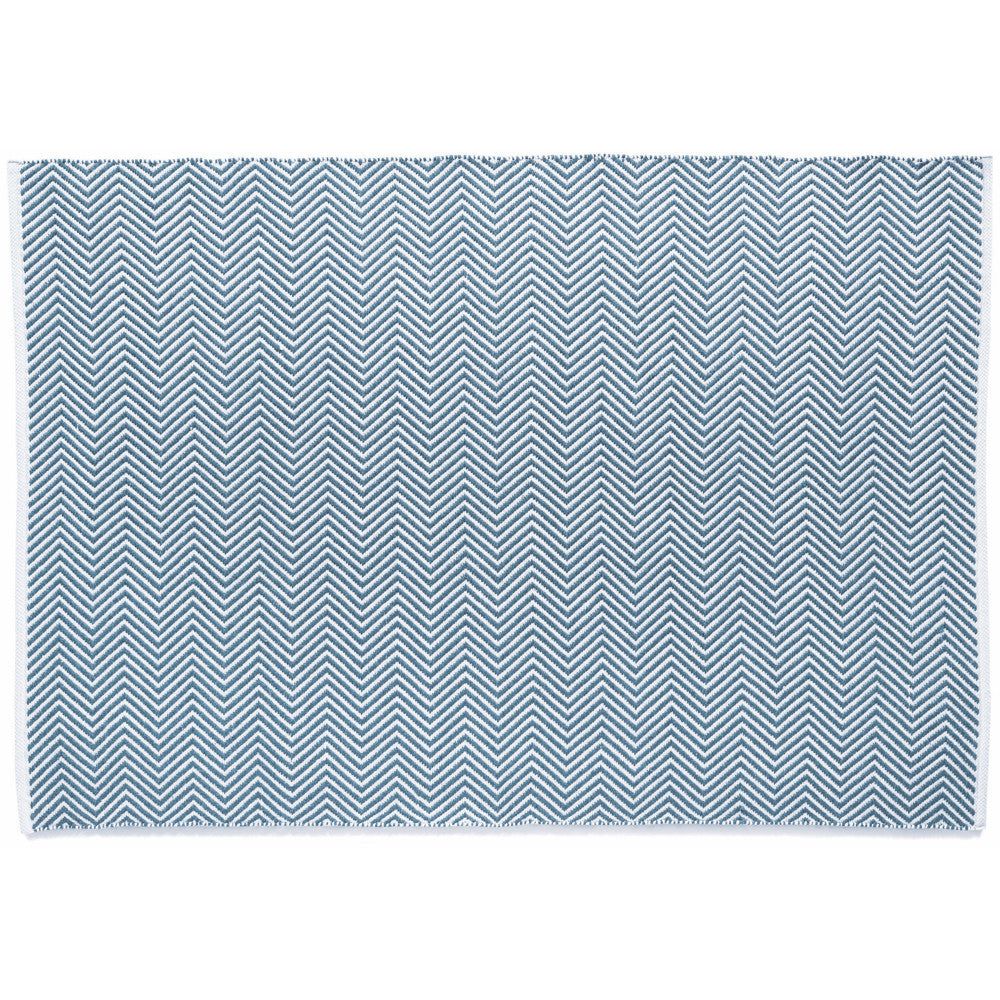 5026134561557 PT561557 Hug Rug Woven Herringbone Rug Denim Blue 120X170cm