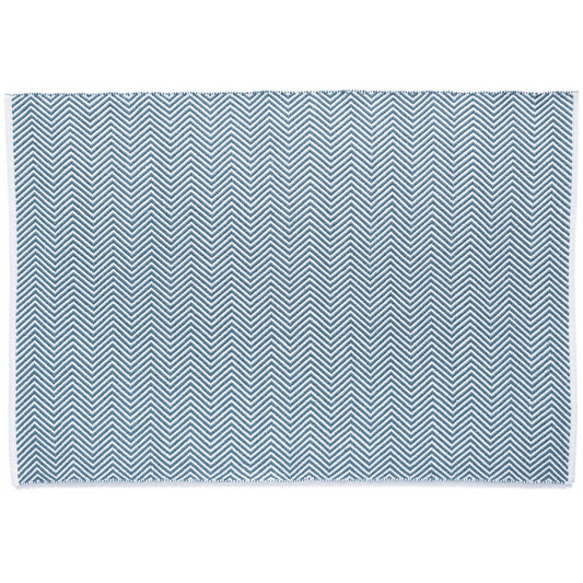 5026134561557 PT561557 Hug Rug Woven Herringbone Rug Denim Blue 120X170cm