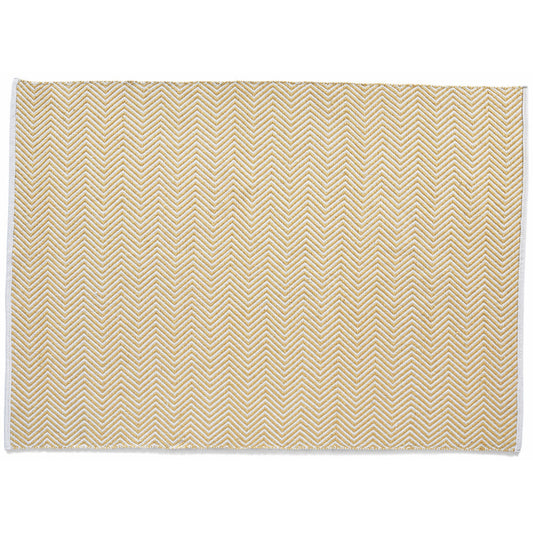 5026134541276 PT541276 Hug Rug Woven Herringbone Rug Gold 80X150cm