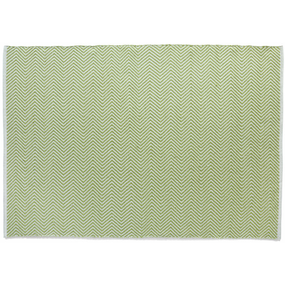 5026134540828 PT540828 Hug Rug Woven Herringbone Rug Green 80X150cm