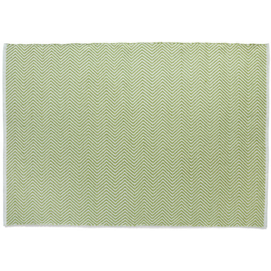 5026134540828 PT540828 Hug Rug Woven Herringbone Rug Green 80X150cm