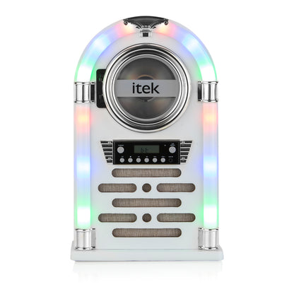 5056032934986 ITEK Freedom Bluetooth Jukebox with CD Player and FM Radio Gloss White I60018CDGW Brambles Cookshop 2