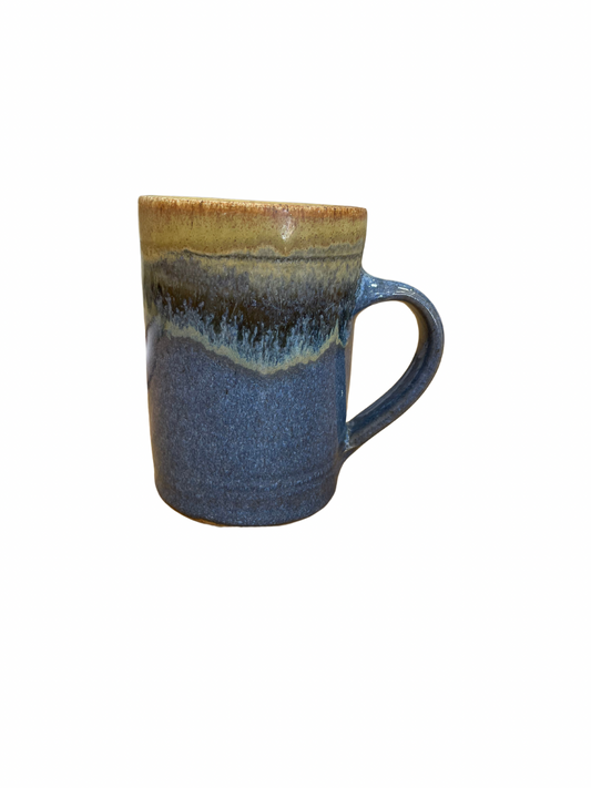 Blue House Pottery Mug - Tall - Blue