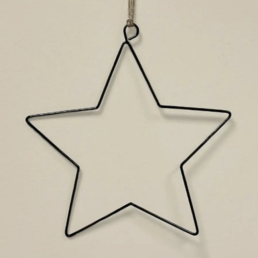 Portland Xl Black Star Wire Hanger, 70cm Metal