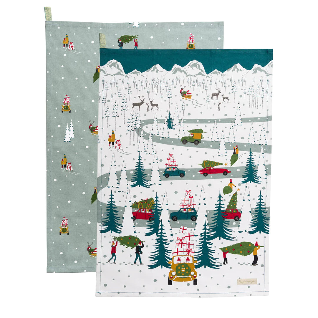 Sophie Allport Home For Christmas Tea Towel (Set of 2)