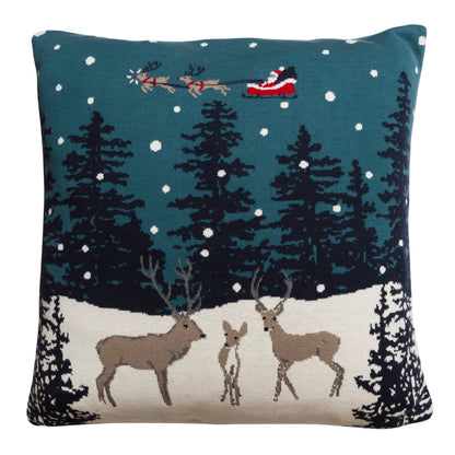 Home for Christmas Knitted Cushion