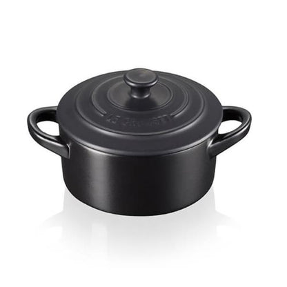 Le Creuset Satin Black Stoneware Petite Round Casserole