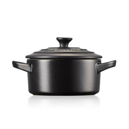 Le Creuset Satin Black Stoneware Petite Round Casserole