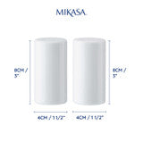 Mikasa Chalk Porcelain Salt and Pepper Shakers, 8cm, White