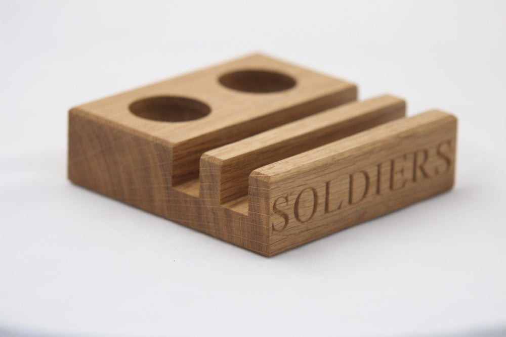 Personalised Oak Egg & Soldiers Block  by Make Me Something Special