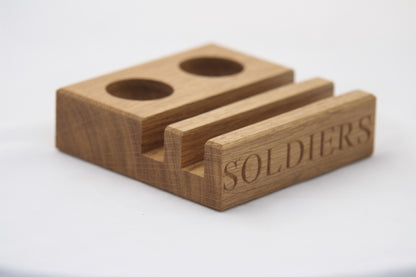 Personalised Oak Egg & Soldiers Block  by Make Me Something Special