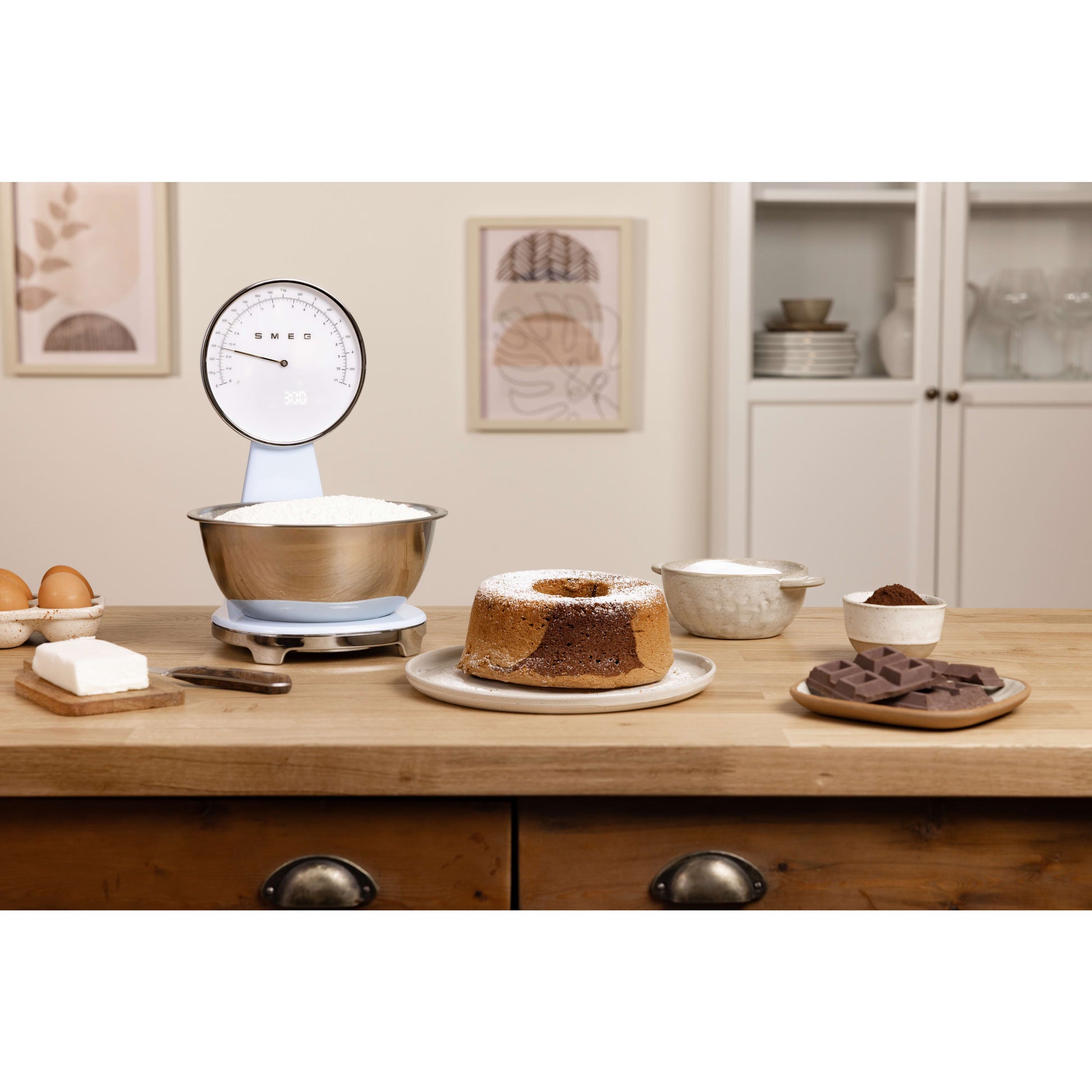 Smeg Kitchen Scales in Pastel Blue KSF01PBWW