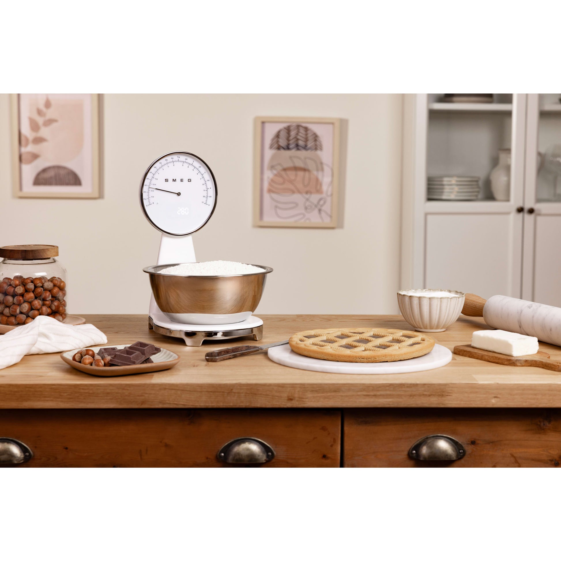 Smeg Kitchen Scales in White KSF01WHWW
