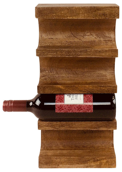 5055851605060 Geko Wall Mounted Wooden Wine Rack Four Bottle - Varnished Mango Wood brambles cookshop 427