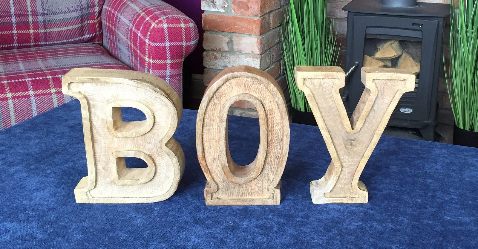 5055851611375 Geko Hand Carved Wooden Embossed Letters Boy brambles cookshop 518