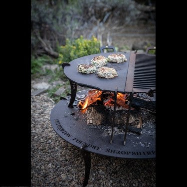 Netherton Foundry Half and half split chapa with fire table 5413346247070 NFS-280D