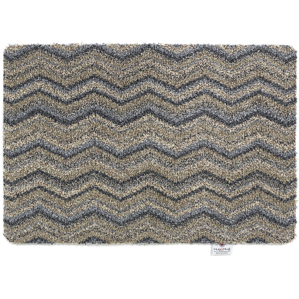 5026134552890 PT552890 Hug Rug Plains Ribbon Grey Zig Zag 80X100cm